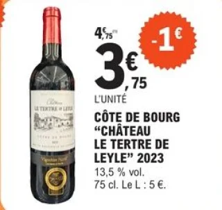 CÔTE DE BOURG "CHÂTEAU LE TERTRE DE LEYLE" 2023