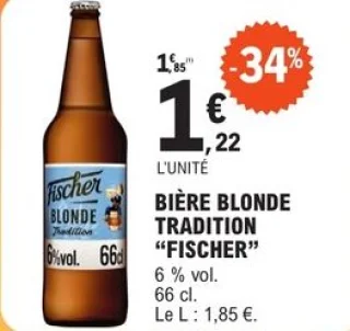 BIÈRE BLONDE TRADITION "FISCHER"