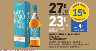 Whisky Triple Cask Reserve avec étui "Glenmorangie"