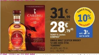 Single Malt Scotch Whisky 12 ans avec étui "Cardhu"