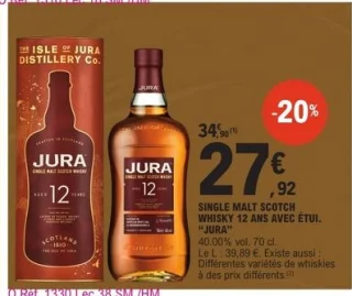 Single Malt Scotch Whisky 12 ans avec étui Jura