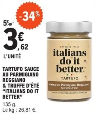 Tartufo sauce au Parmigiano Reggiano & truffe d'été "Italians do it better"