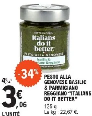 Pesto alla Genovese basilic & Parmigiano Reggiano "Italians do it better"