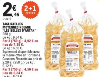 Tagliatelles moyennes Noemie "Les Belles d'Antan"