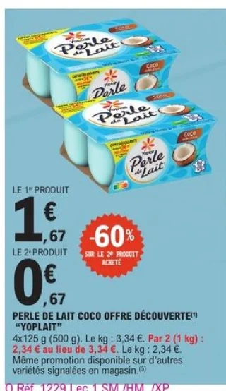 Perle de Lait Coco Yoplait
