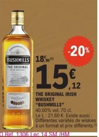 Irish Whiskey The Original Bushmills