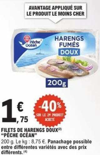Filets de harengs doux Pêche Océan