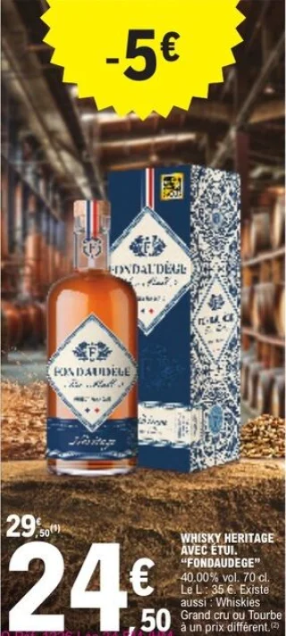 Whisky Heritage avec étui Fondaudège