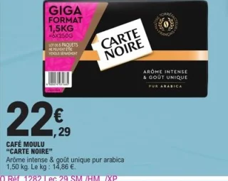 Café moulu Carte Noire Arôme intense & goût unique