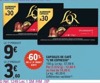 Capsules de café L'OR Espresso Splendente
