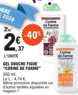 Gel douche figue Corine de Farme
