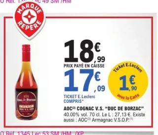 AOC Cognac V.S. Duc de Borzac