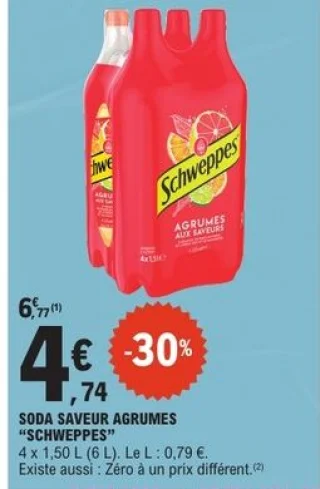 Soda saveur agrumes Schweppes