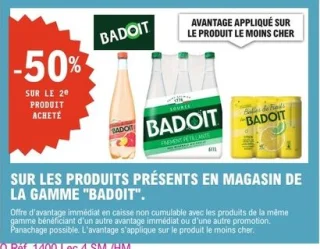 Produits de la gamme Badoit