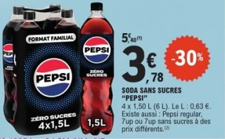 Soda sans sucres Pepsi