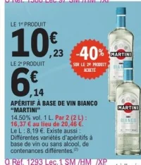 Apéritif à base de vin Bianco Martini