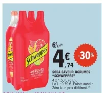Soda saveur agrumes Schweppes