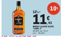 WHISKY CLASSIC BLACK "LABEL 5"