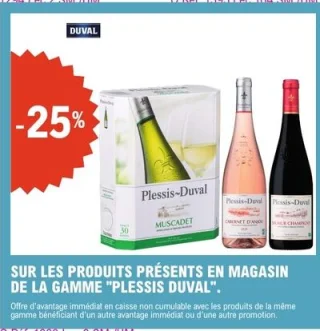 Gamme de vins Plessis Duval