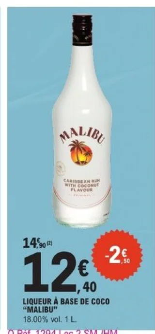 Liqueur à base de coco Malibu