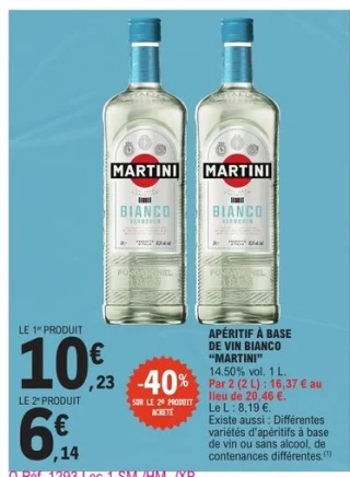 Apéritif à base de vin Bianco Martini