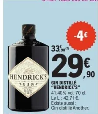 Gin distillé Hendrick's