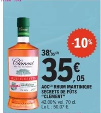 AOC Rhum Martinique Secrets de Fûts Clément