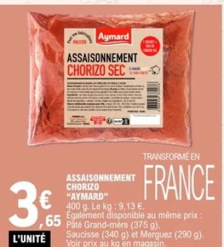 Assaisonnement Chorizo "Aymard"