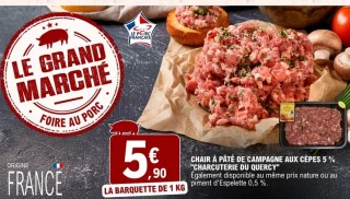 Chair à pâté de campagne aux cèpes 5% "Charcuterie du Quercy"