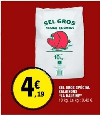 Sel gros spécial salaisons "La Baleine"
