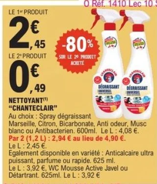 Nettoyant spray dégraissant Chanteclair