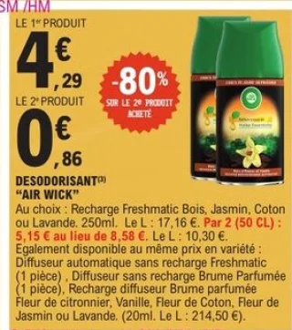 Désodorisant Air Wick Recharge Freshmatic