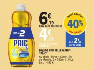 Liquide vaisselle main Paic Force 4
