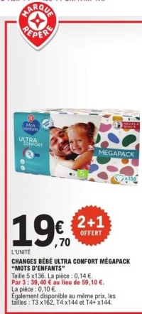 Changes bébé ultra confort Mégapack Mots d'Enfants