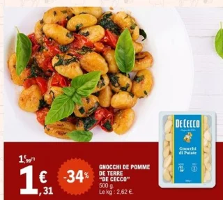 Gnocchi de pomme de terre De Cecco