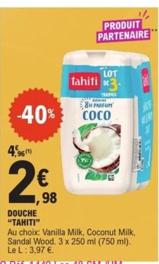 Gel douche Tahiti