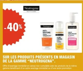Produits de la gamme "NEUTROGENA"