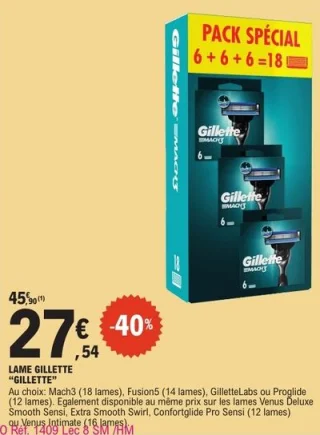 Lame Gillette "GILLETTE"