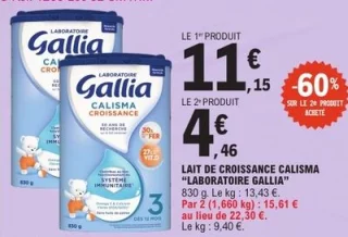 Lait de croissance Calisma Laboratoire Gallia