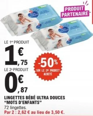 Lingettes bébé ultra douces Mots d'Enfants