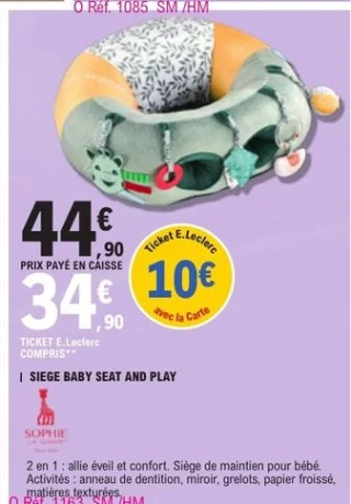 Siège baby seat and play Sophie la Girafe