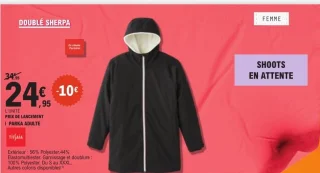 Parka adulte doublé sherpa Tissaia