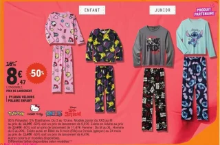 Pyjama velours polaire enfant