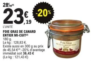 Foie gras de canard entier mi-cuit Maison Mitteault