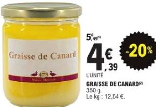 Graisse de canard Maison Mitteault