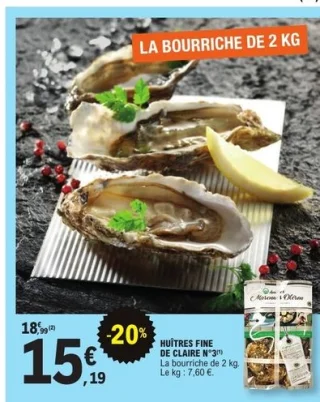 Huîtres Fine de Claire N°3 Courpron
