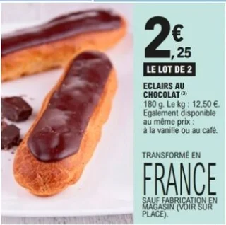 Eclairs au chocolat Marque Repère