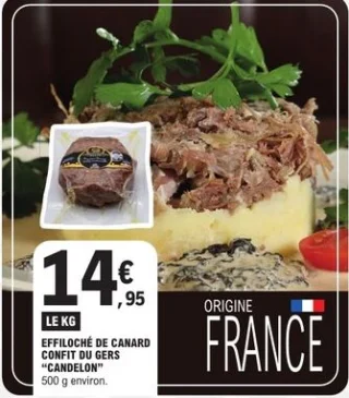 Effiloché de canard confit du Gers "Candelon"