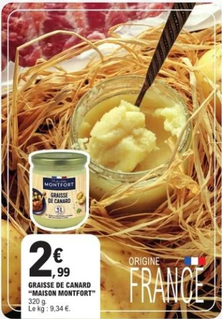 Graisse de canard "Maison Montfort"