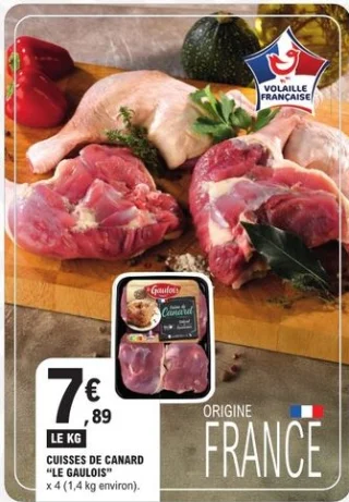 Cuisses de canard Le Gaulois